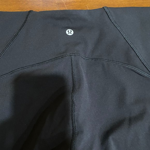 Lululemon Crop Leggings with Mesh Calf Stripe - Picture 6 of 6